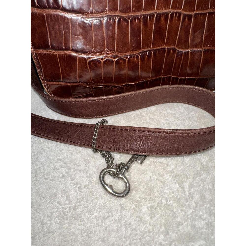 Vintage Fossil 75082 Brown Leather Small Crossbody Shoulder Bag Purse - Picture 3 of 10